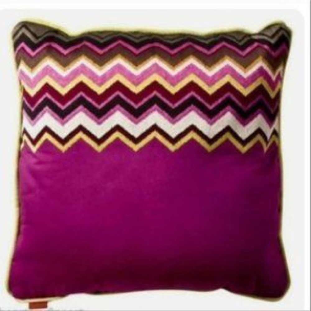 NWOT Missoni for Target | Accent/Throw Pillow | Purple Passion Chevron 20”x20”